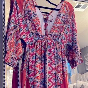 Deep V-Neck Dress